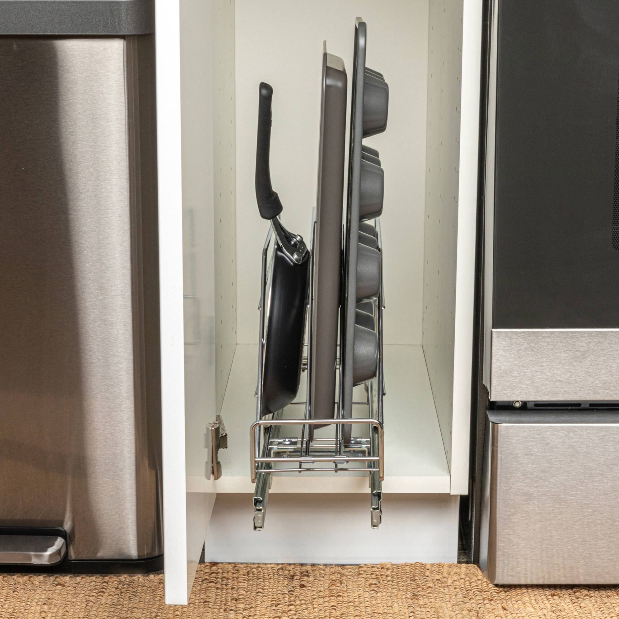 Household Essentials Glidez Chrome-Plated Steel Slide-Out Storage Organizer